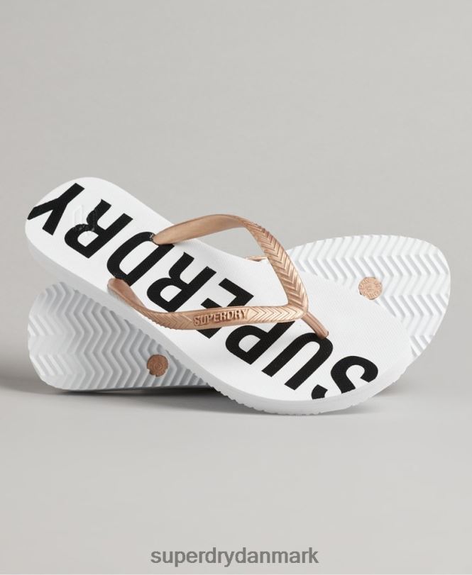 Superdry hvid Kvinder sko kode essentielle flip flops 868VH4393
