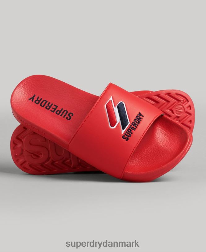 Superdry rød Kvinder sko kerne pool skydere 868VH4404