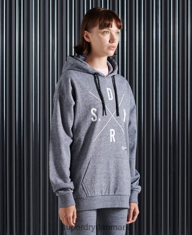 Superdry grå Kvinder tøj overskydende hættetrøje 868VH6088