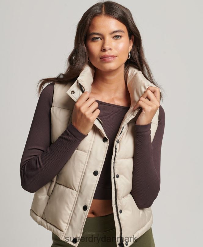 Superdry beige Kvinder tøj bjerg sport gilet 868VH5632