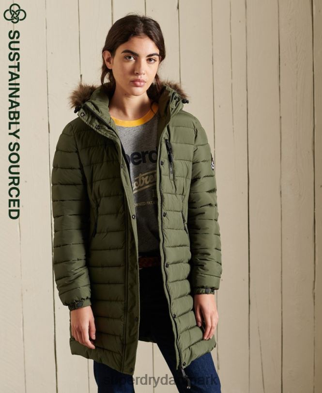 Superdry kaki Kvinder tøj super fuji jakke 868VH3836