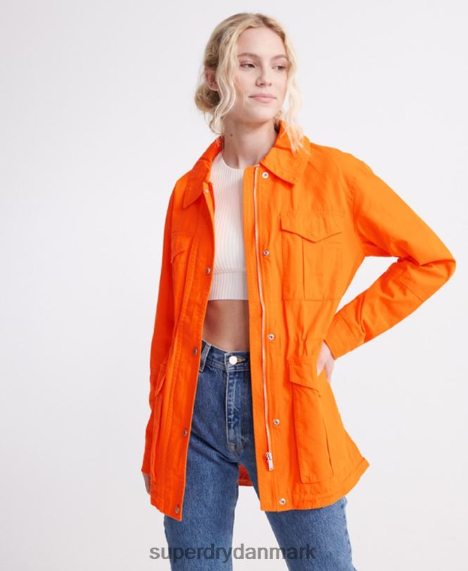 Superdry orange Kvinder tøj ørken rookie jakke 868VH3856
