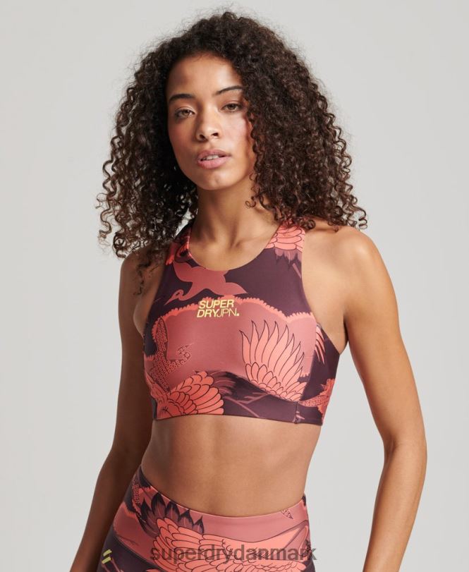 Superdry rød Kvinder tøj kerne aktiv bh 868VH4171
