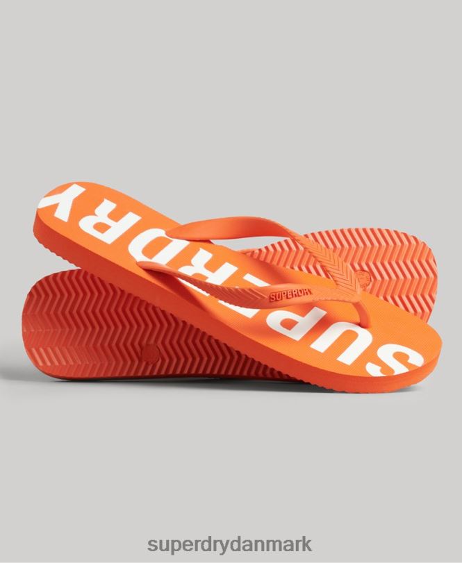 Superdry orange Mænd sko kode kerne sport flip flops 868VH1893