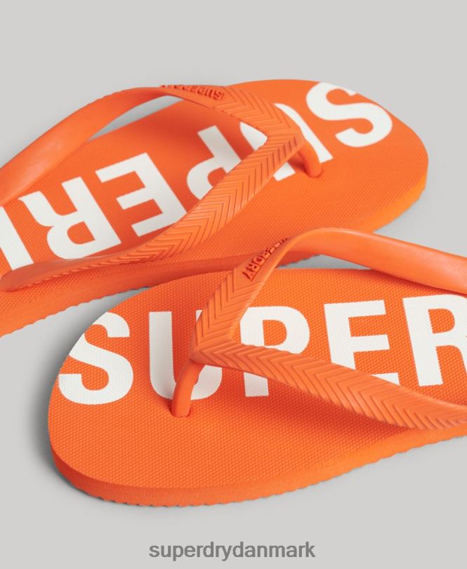 Superdry orange Mænd sko kode kerne sport flip flops 868VH1893