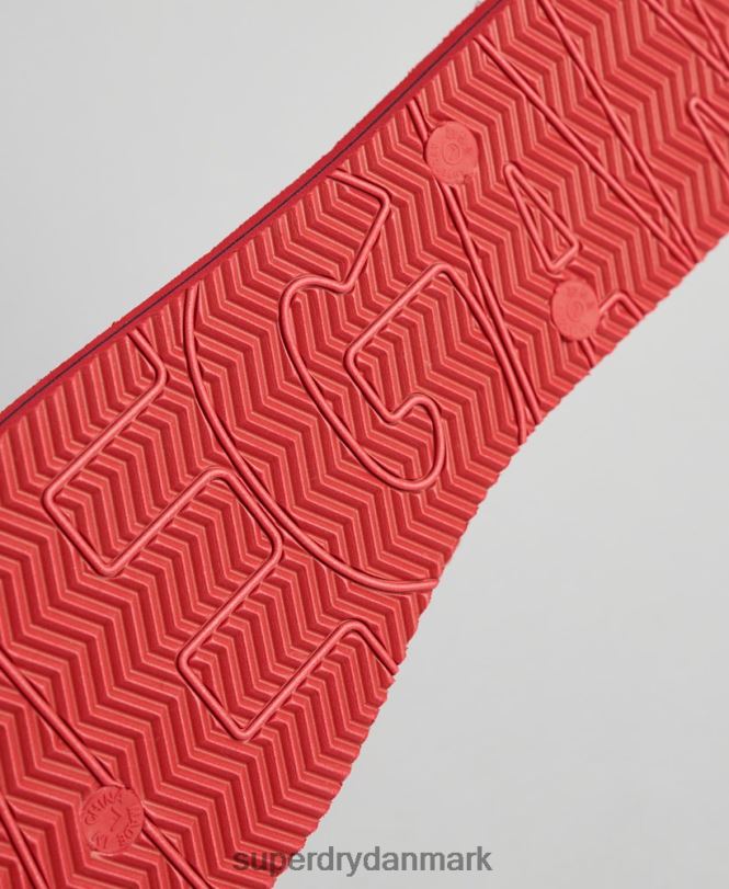 Superdry rød Mænd sko veganske flip flops 868VH1900