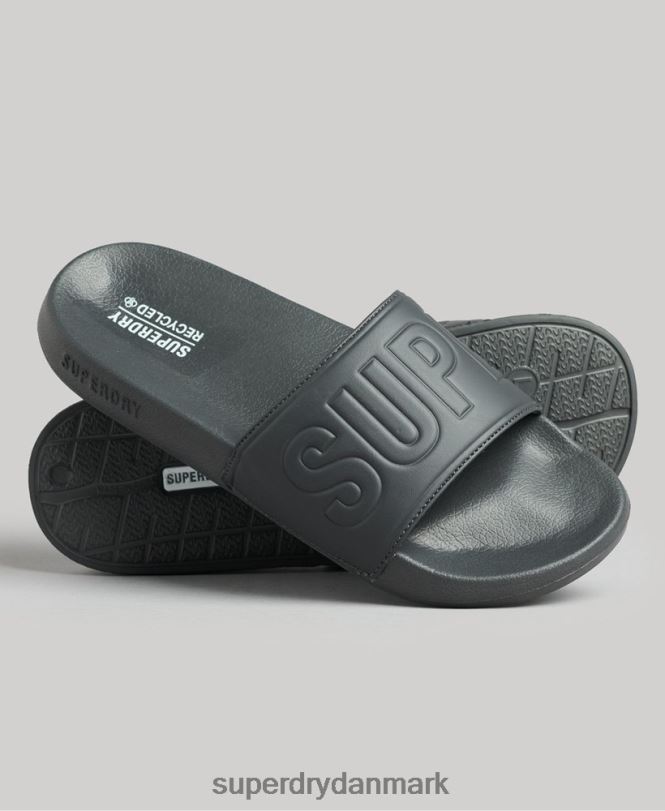 Superdry mørkegrå Mænd sko kode kerne pool skydere 868VH1889