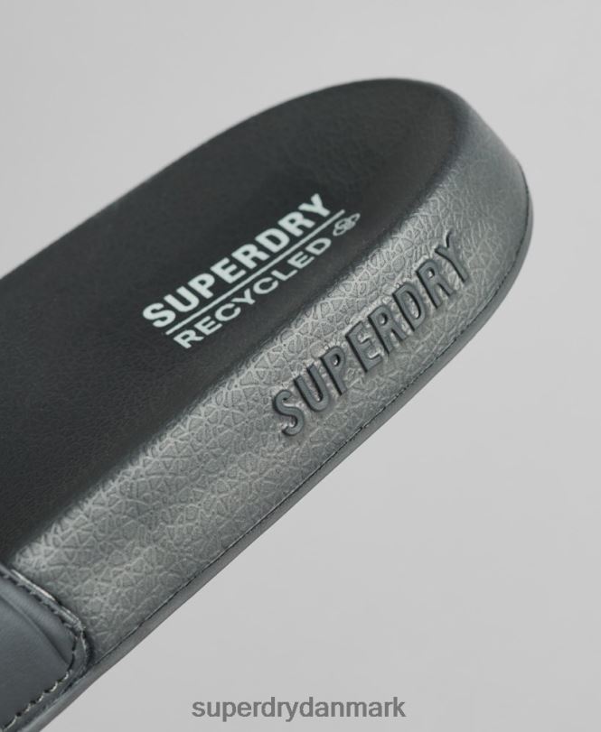 Superdry mørkegrå Mænd sko kode kerne pool skydere 868VH1889