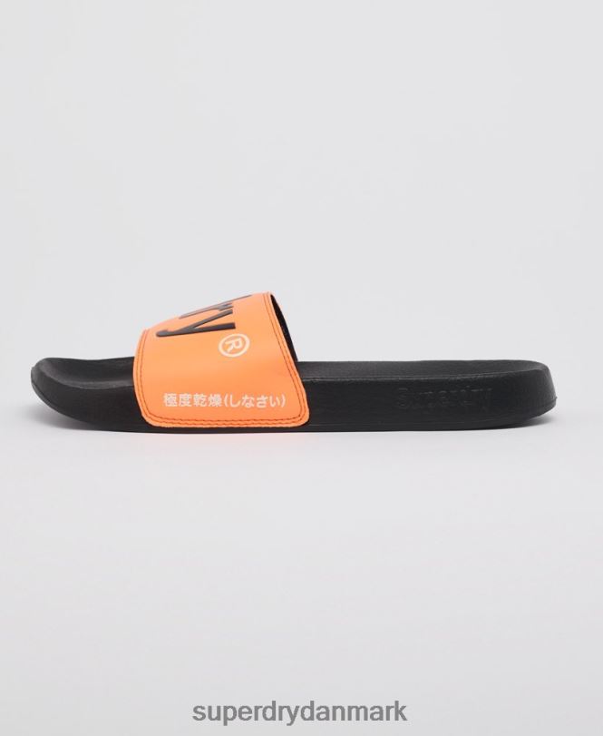Superdry orange Mænd sko klassiske logo-skydere 868VH1934