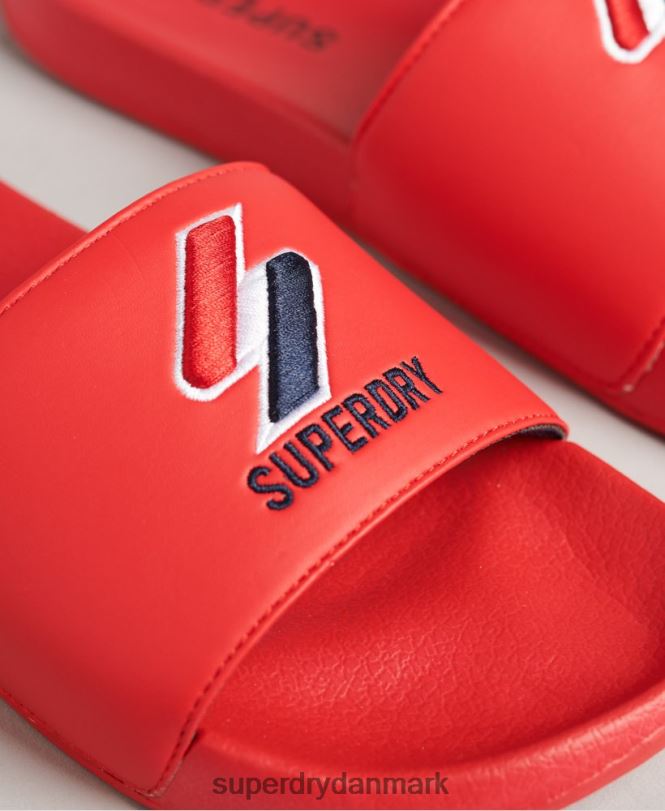 Superdry rød Mænd sko kerne pool skydere 868VH1920