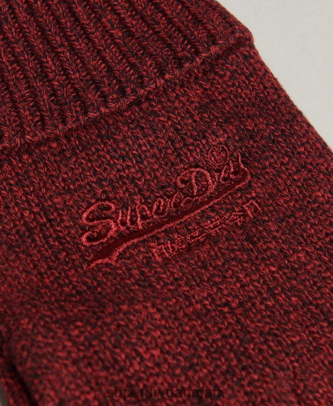 Superdry rød Mænd tilbehør essentielle almindelige handsker 868VH1703