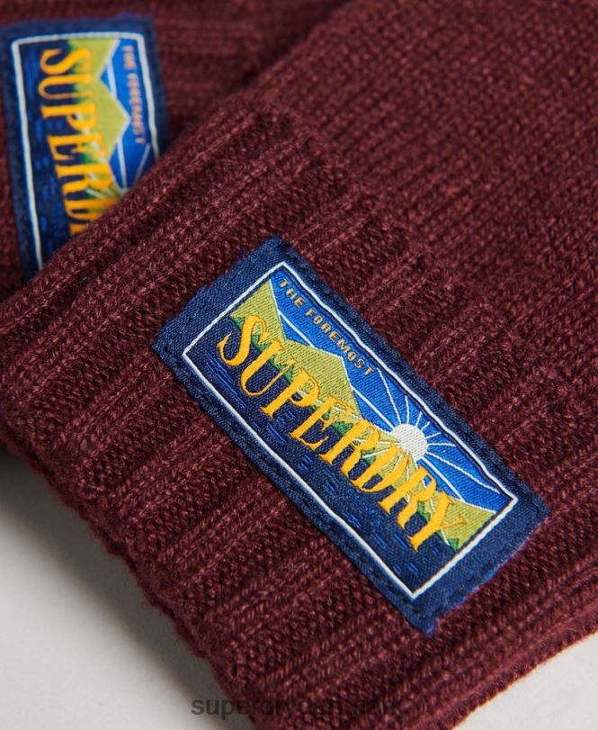 Superdry rød Mænd tilbehør radarhandsker i uldblanding 868VH1710