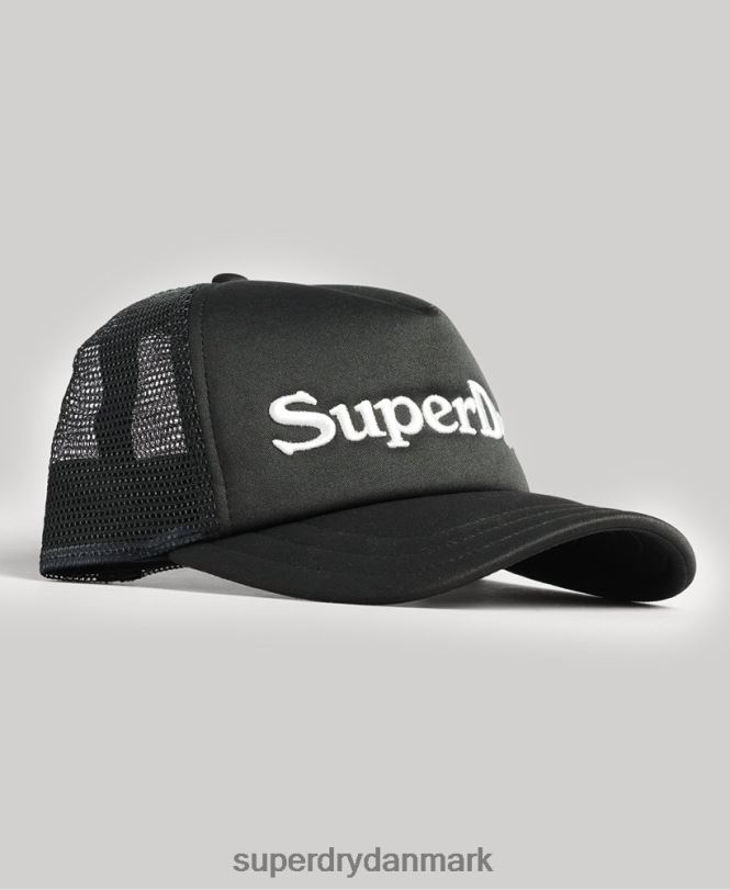 Superdry mørkegrå Mænd tilbehør grafisk trucker kasket 868VH1708