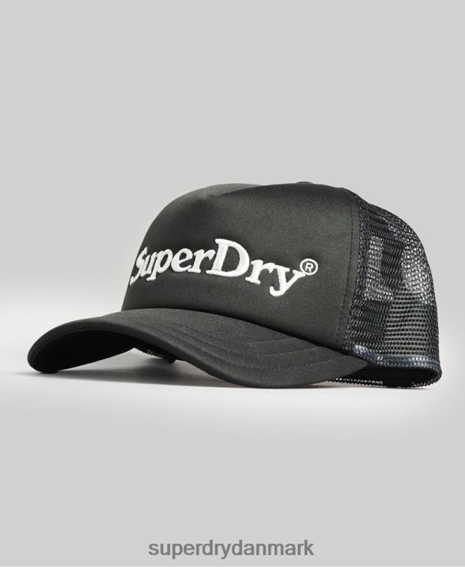 Superdry mørkegrå Mænd tilbehør grafisk trucker kasket 868VH1708