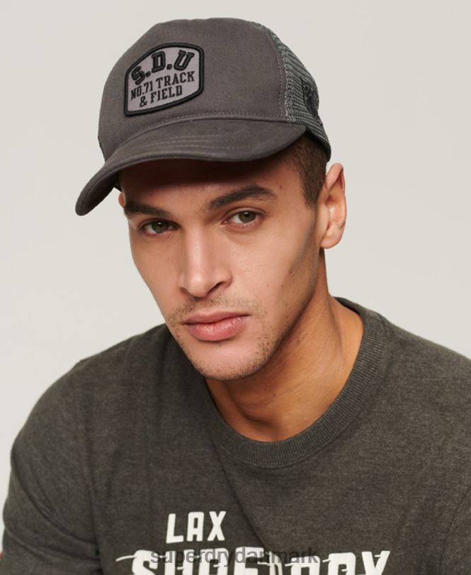 Superdry mørkegrå Mænd tilbehør klassisk trucker kasket 868VH1603