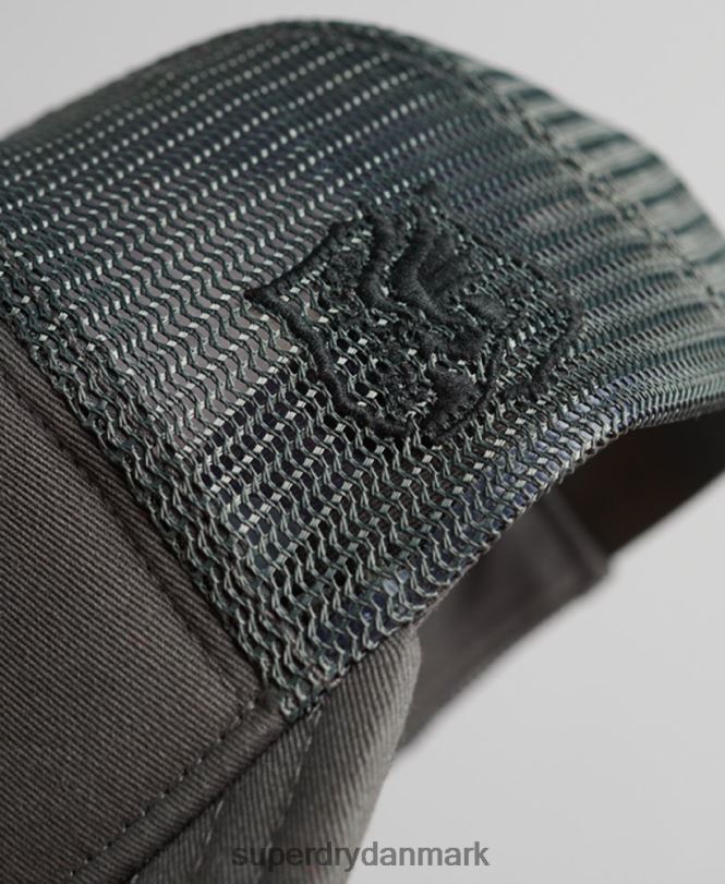 Superdry mørkegrå Mænd tilbehør klassisk trucker kasket 868VH1603