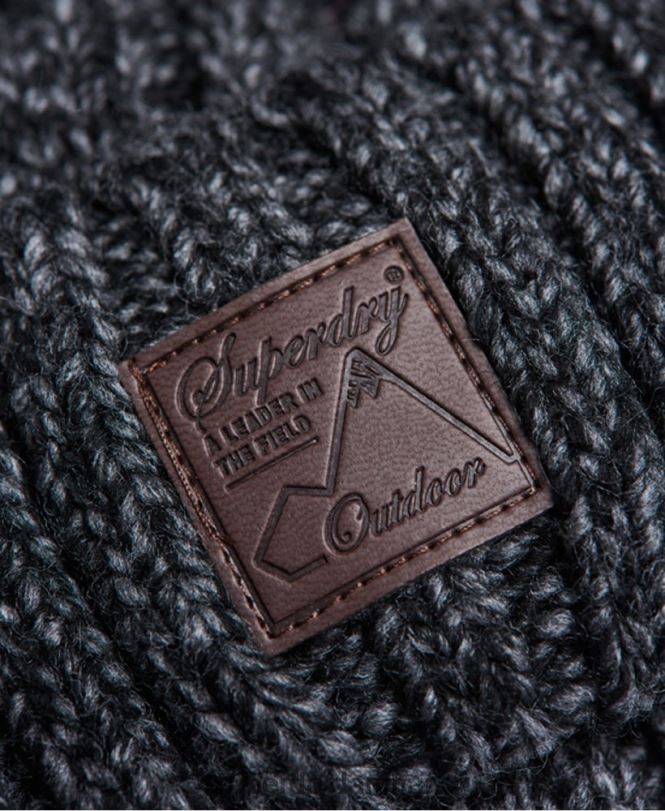 Superdry mørkegrå Mænd tilbehør trawler kabel hue 868VH1806
