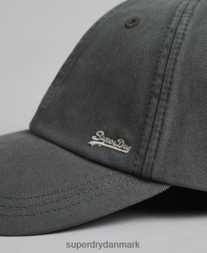 Superdry mørkegrå Mænd tilbehør vintage broderet kasket 868VH1641