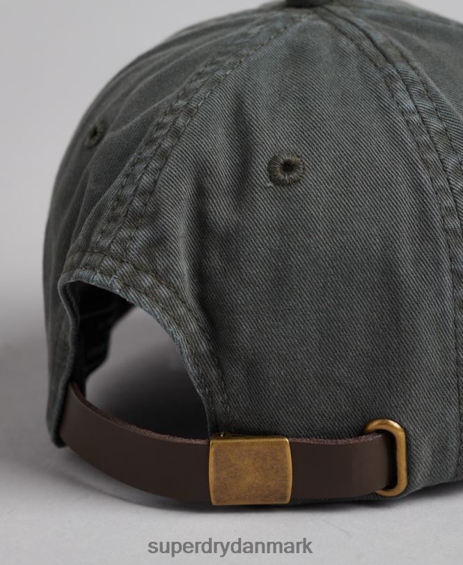 Superdry mørkegrå Mænd tilbehør vintage broderet kasket 868VH1641