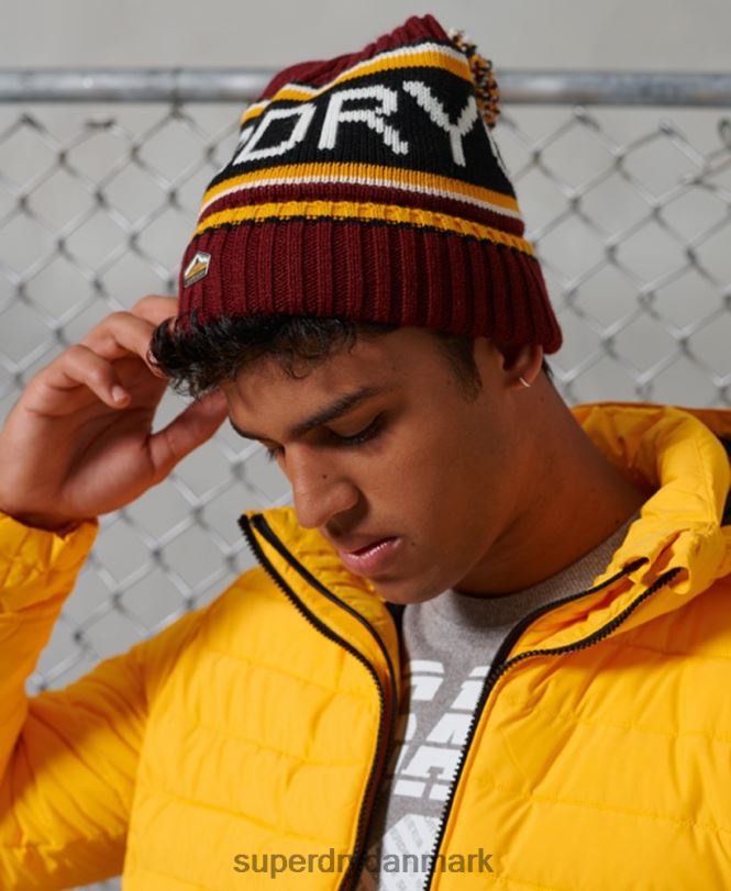 Superdry rød Mænd tilbehør logo hue 868VH1838