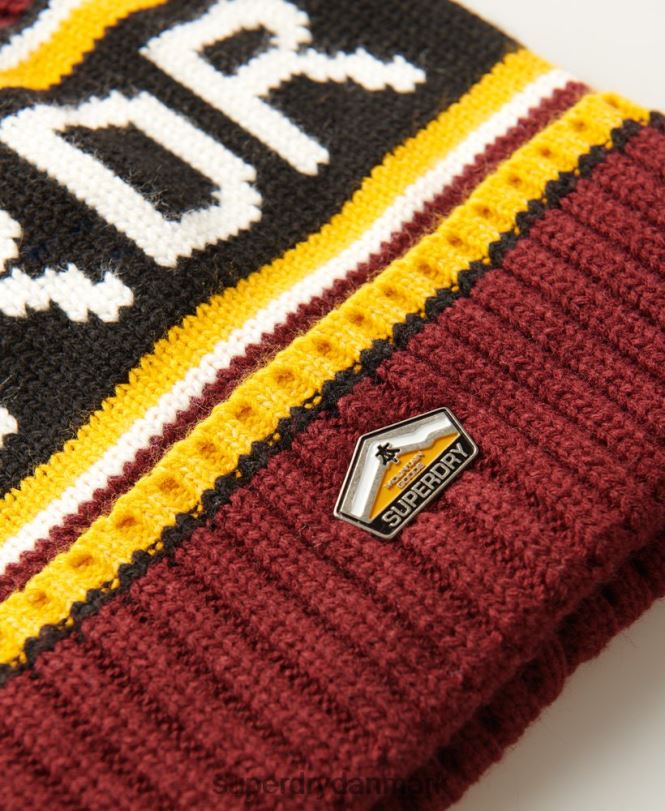 Superdry rød Mænd tilbehør logo hue 868VH1838