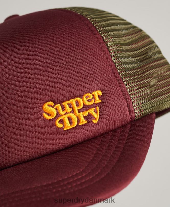 Superdry rød Mænd tilbehør markør trucker kasket 868VH1630