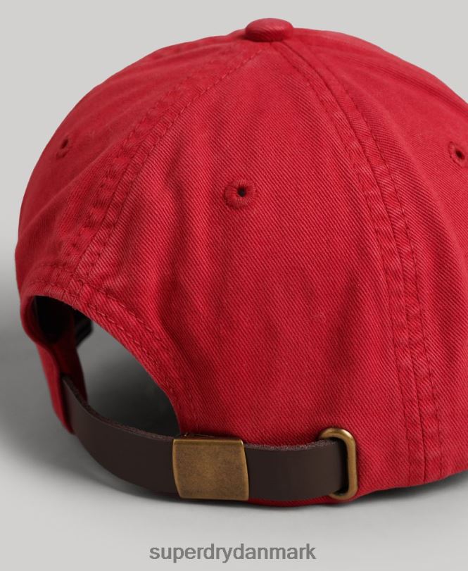 Superdry rød Mænd tilbehør vintage broderet kasket 868VH1644