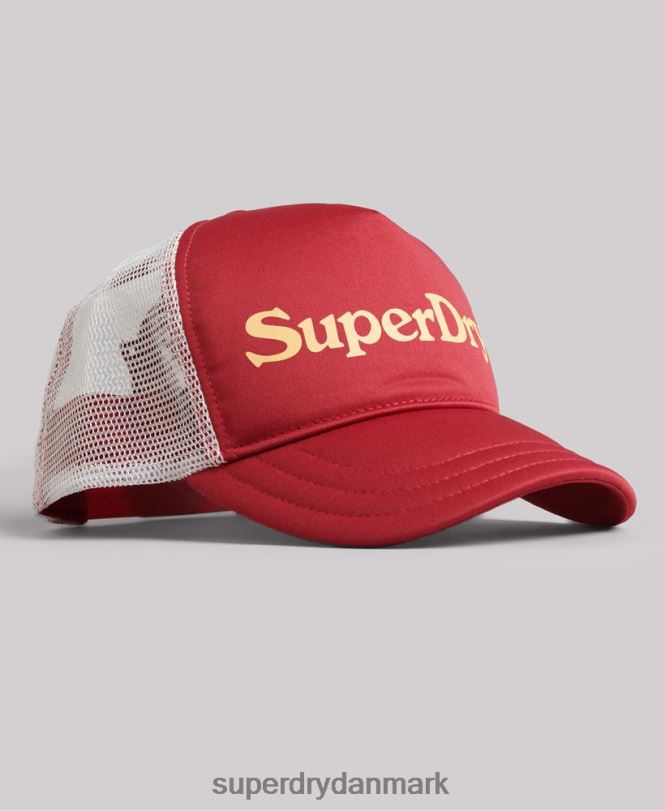 Superdry rød Mænd tilbehør vintage grafisk trucker kasket 868VH6367