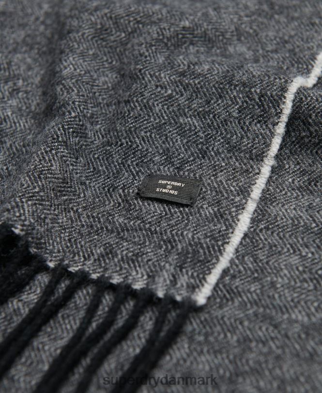 Superdry mørkegrå Mænd tilbehør studio tørklæde 868VH1783