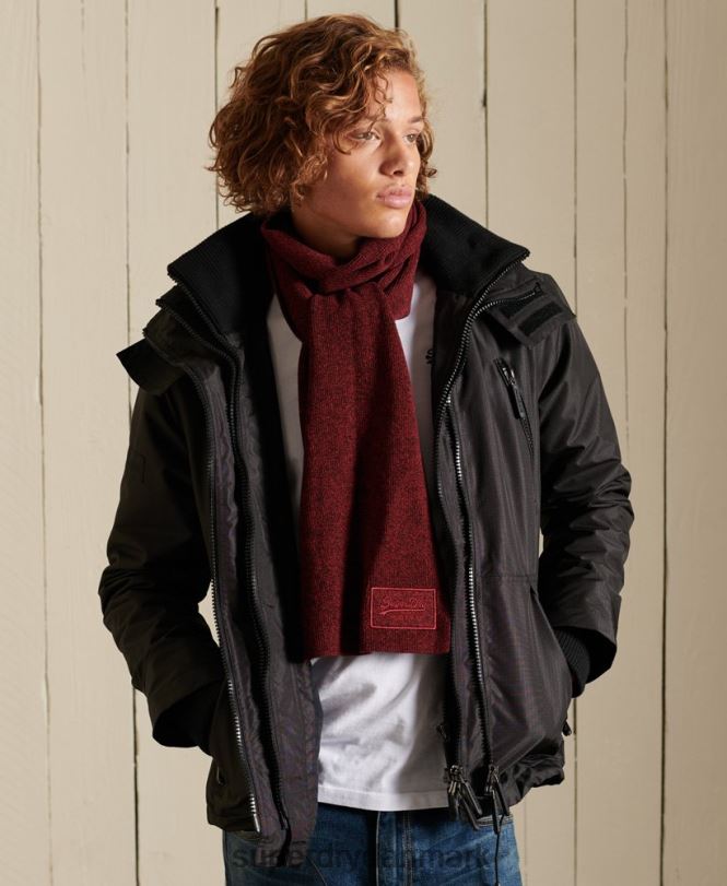 Superdry rød Mænd tilbehør vintage logo tørklæde 868VH6414