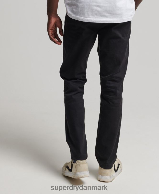 Superdry mørkegrå Mænd tøj slanke chinosbukser til officerer 868VH6488