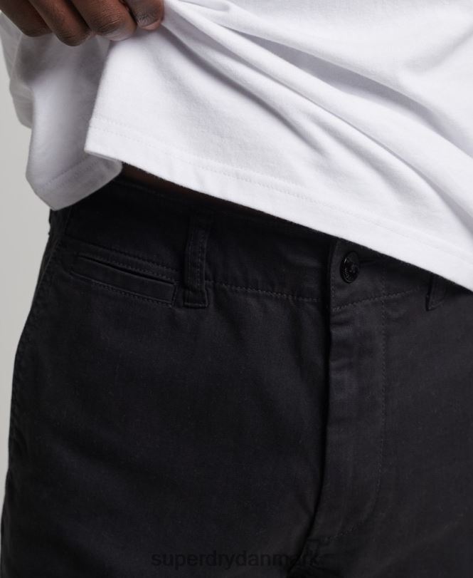 Superdry mørkegrå Mænd tøj slanke chinosbukser til officerer 868VH6488
