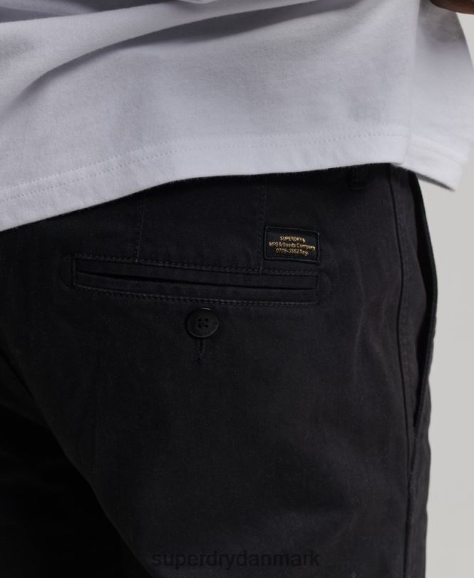 Superdry mørkegrå Mænd tøj slanke chinosbukser til officerer 868VH6488