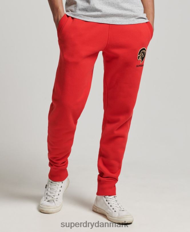 Superdry rød Mænd tøj vintage kollegiale joggere 868VH6469