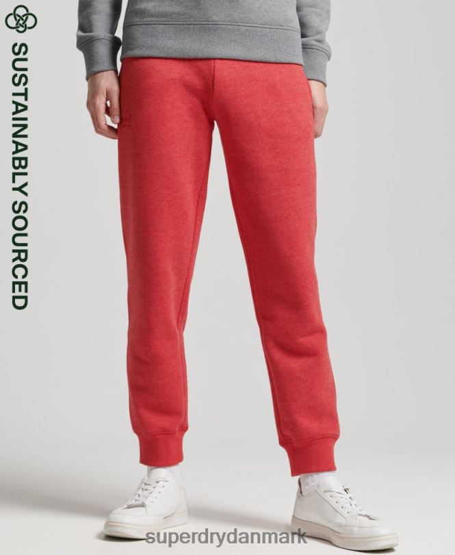 Superdry rød Mænd tøj vintage logobroderede joggers i økologisk bomuld 868VH6388