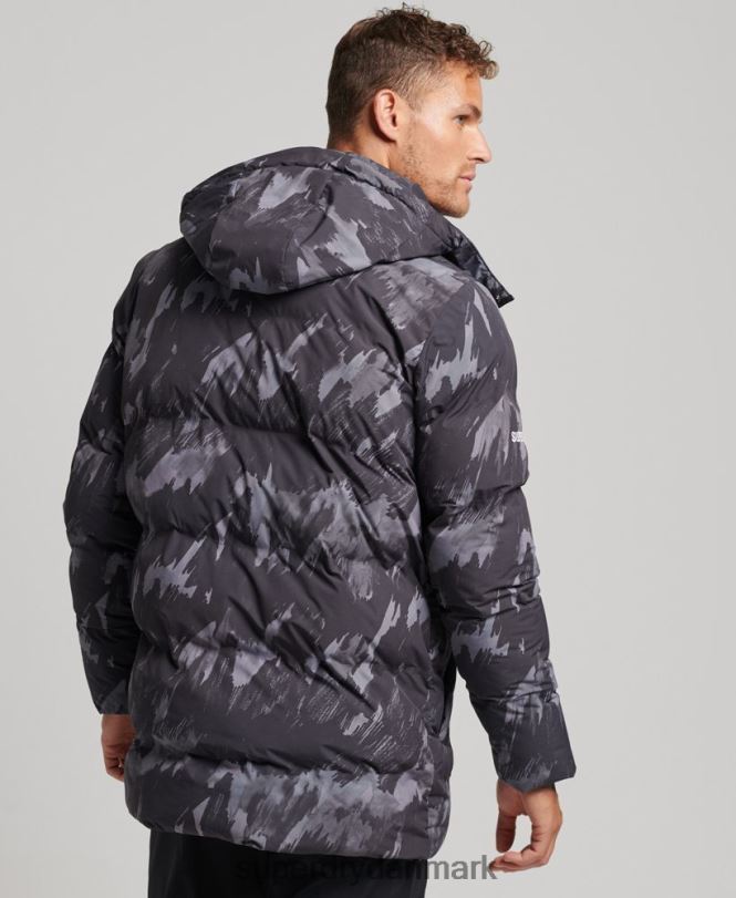 Superdry mørkegrå Mænd tøj boxy puffer coat 868VH5365