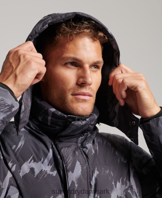 Superdry mørkegrå Mænd tøj boxy puffer coat 868VH5365