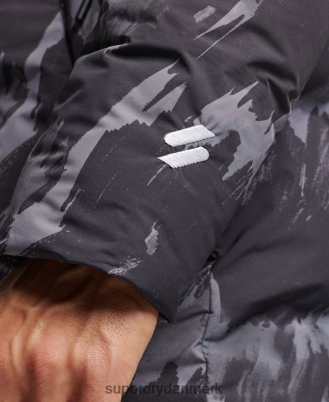 Superdry mørkegrå Mænd tøj boxy puffer coat 868VH5365