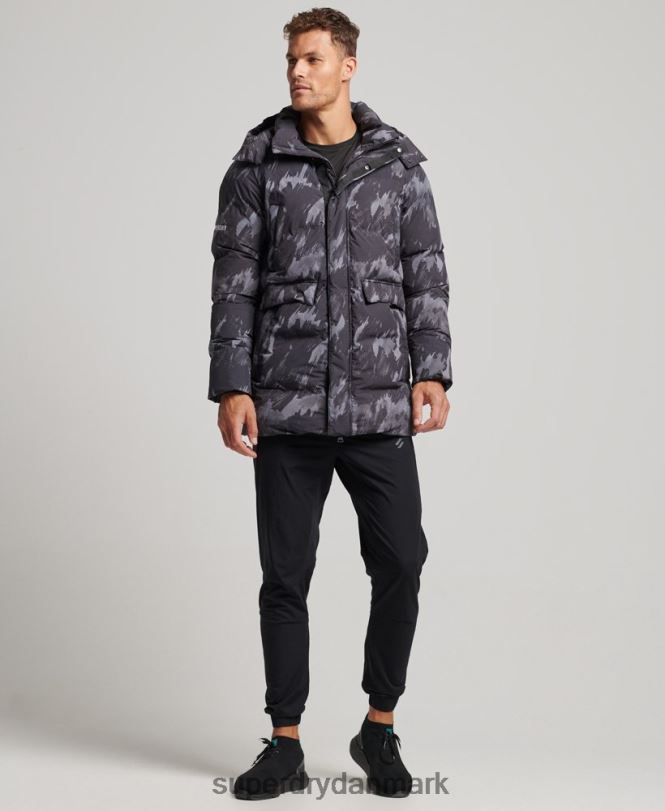 Superdry mørkegrå Mænd tøj boxy puffer coat 868VH5365