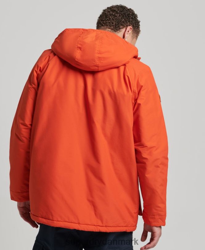 Superdry orange Mænd tøj bjergpolstret parkafrakke 868VH4532