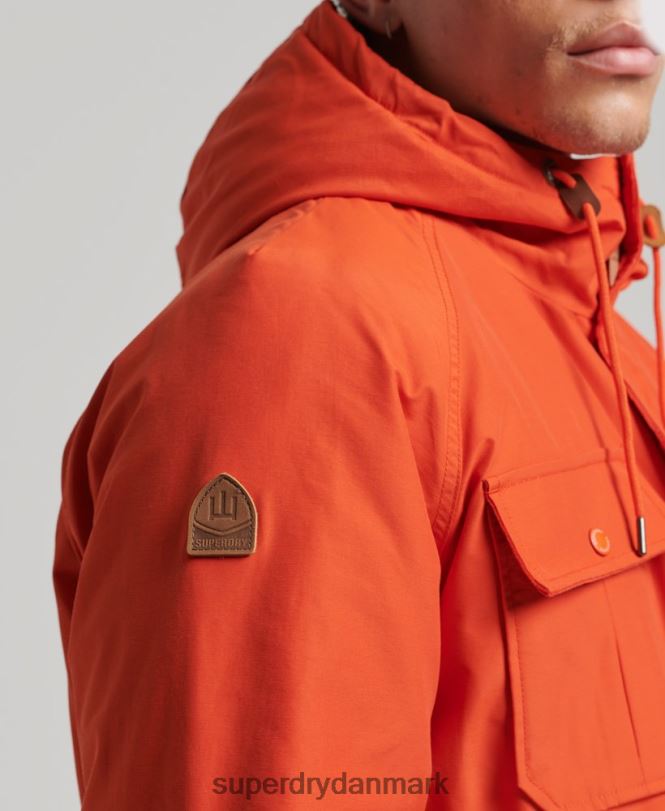 Superdry orange Mænd tøj bjergpolstret parkafrakke 868VH4532