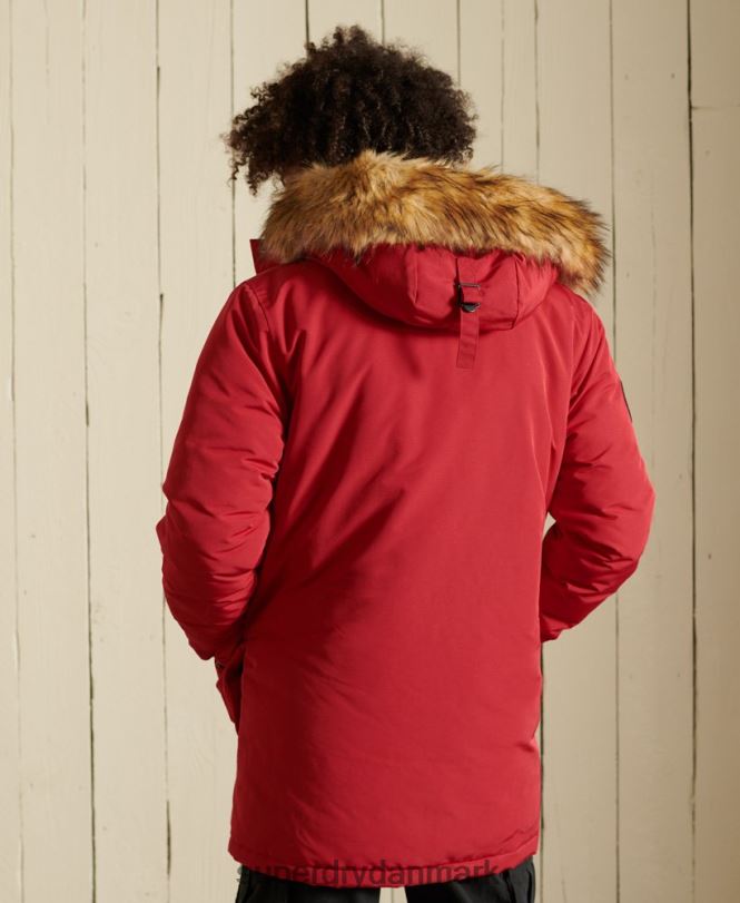 Superdry rød Mænd tøj everest parka frakke 868VH4571