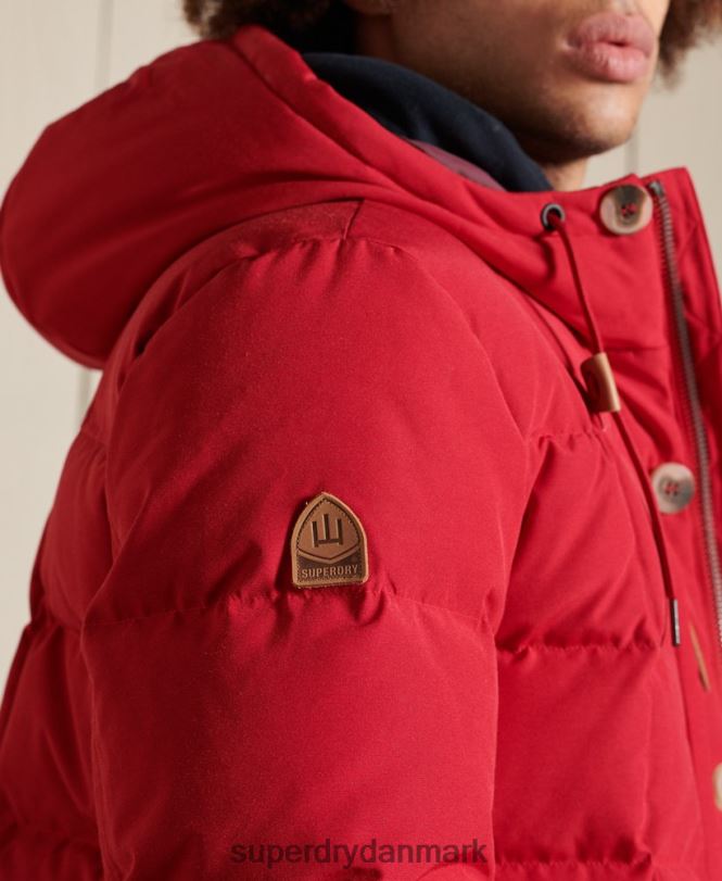 Superdry rød Mænd tøj mountain expedition parka frakke 868VH4486