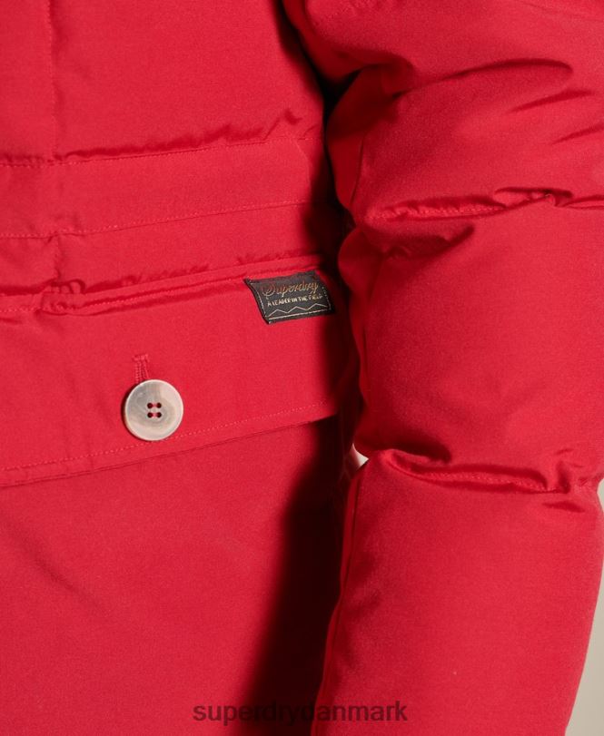 Superdry rød Mænd tøj mountain expedition parka frakke 868VH4486
