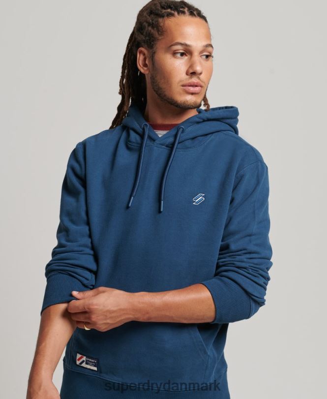 Superdry mørkeblå Mænd tøj væsentlig hættetrøje 868VH5126