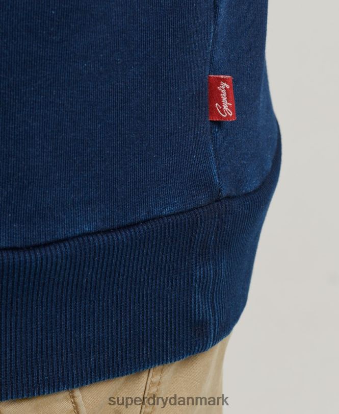 Superdry mørkeblå Mænd tøj wall sign crew sweatshirt 868VH5157