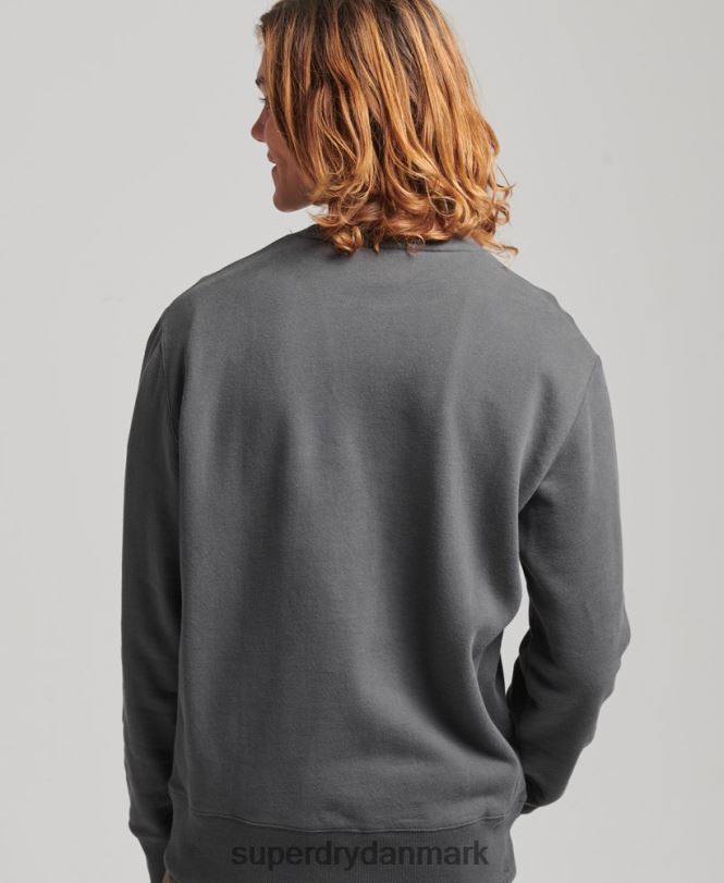 Superdry mørkegrå Mænd tøj ekspedition løs besætning sweatshirt 868VH5000