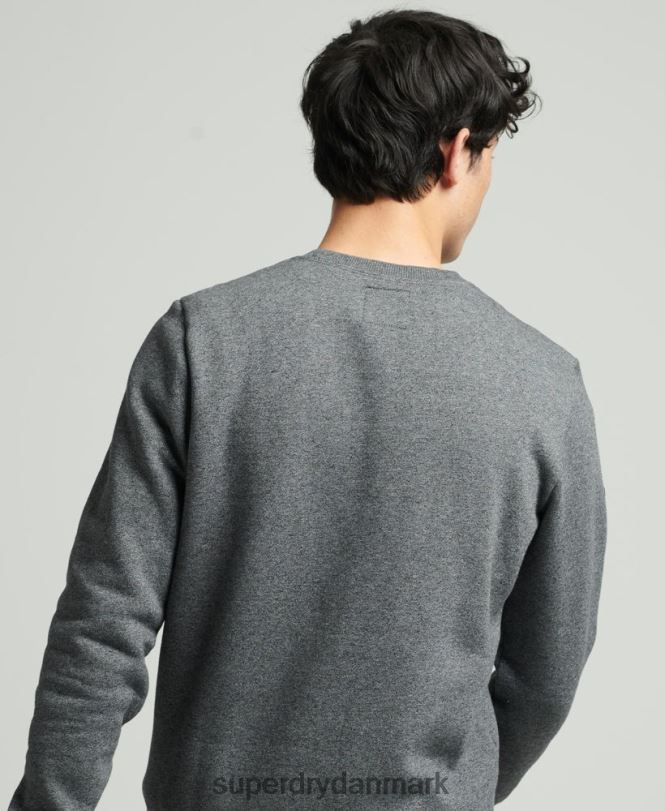 Superdry mørkegrå Mænd tøj rejse postkort grafisk sweatshirt 868VH4993