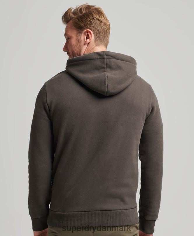 Superdry mørkegrå Mænd tøj vintage lightning logo hættetrøje 868VH5073