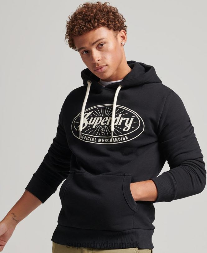 Superdry mørkegrå Mænd tøj vintage lightning logo hættetrøje 868VH5166